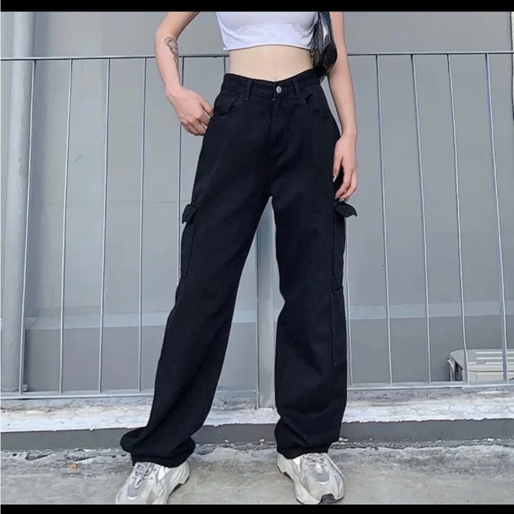 High waist cargo pants